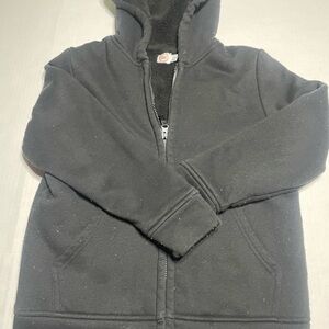 Kids Black Hoodie zip up  size L